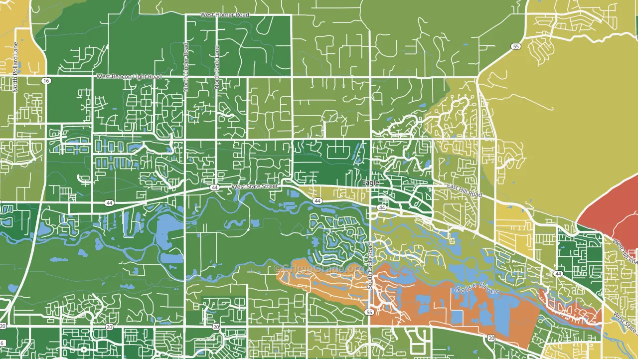Eagle, ID Map of Burglary Rates