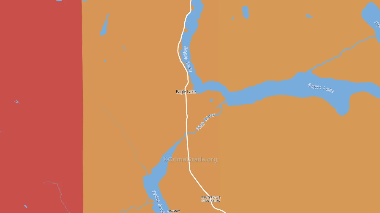 Eagle Lake, ME Map of Burglary Rates