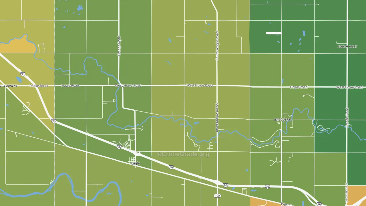 Eagle, MI Map of Burglary Rates