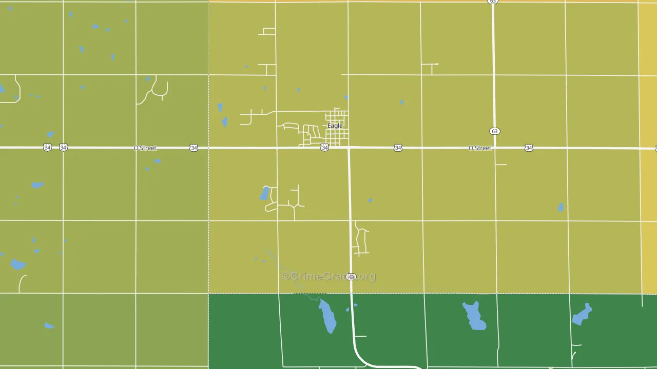 Eagle, NE Map of Burglary Rates