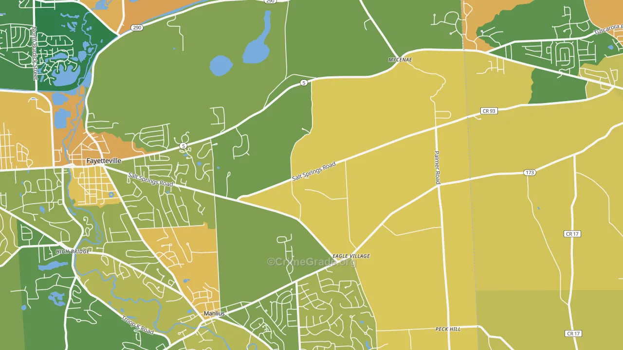 Eagle Village, NY Map of Burglary Rates