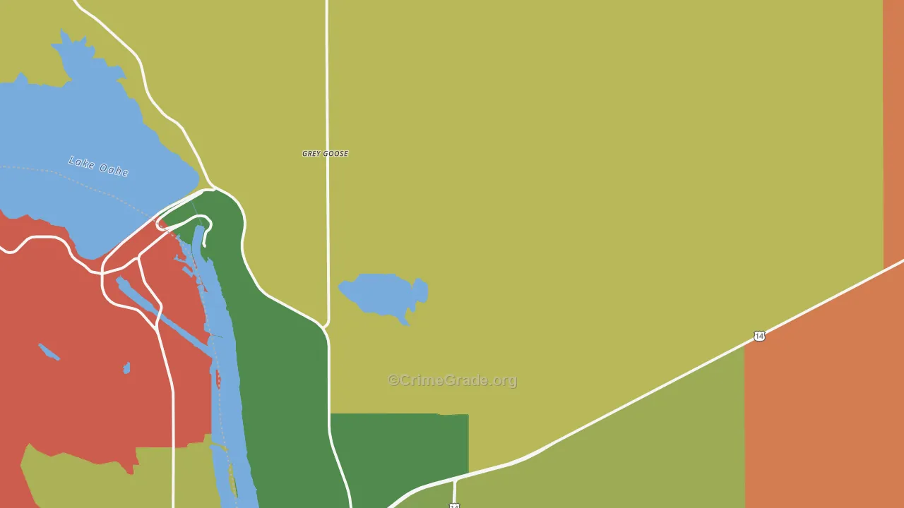 Eakin, SD Map of Burglary Rates