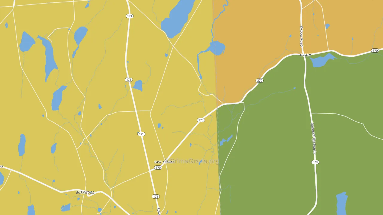 East Ararat, PA Map of Burglary Rates