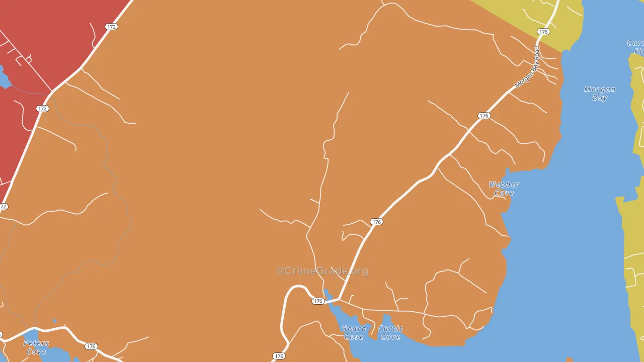 East Blue Hill, ME Map of Burglary Rates