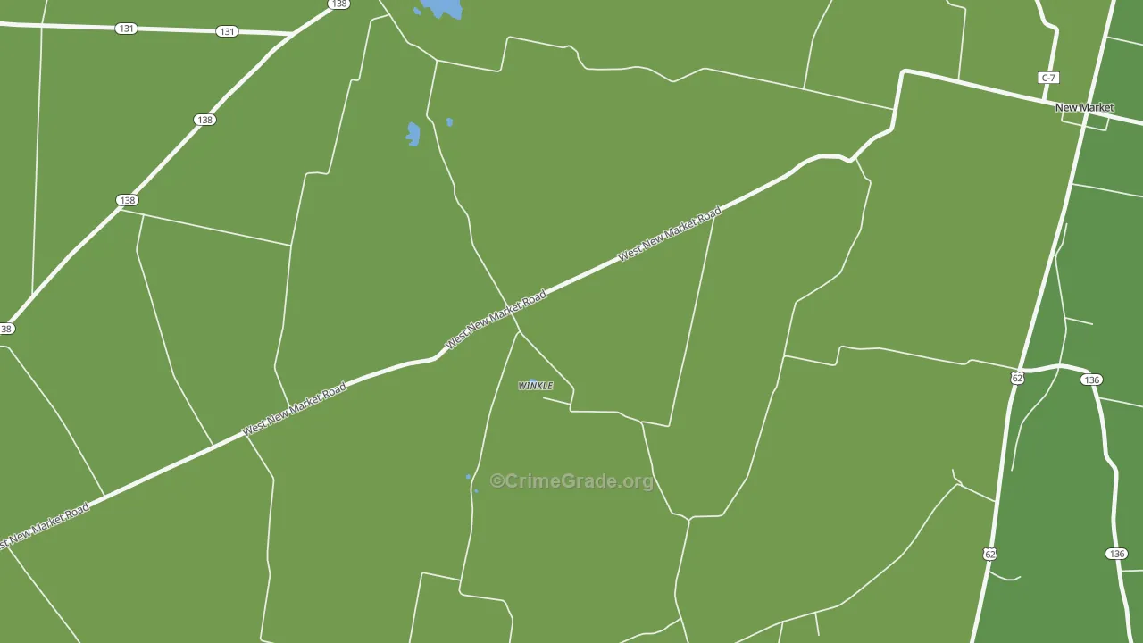 East Danville, OH Map of Burglary Rates