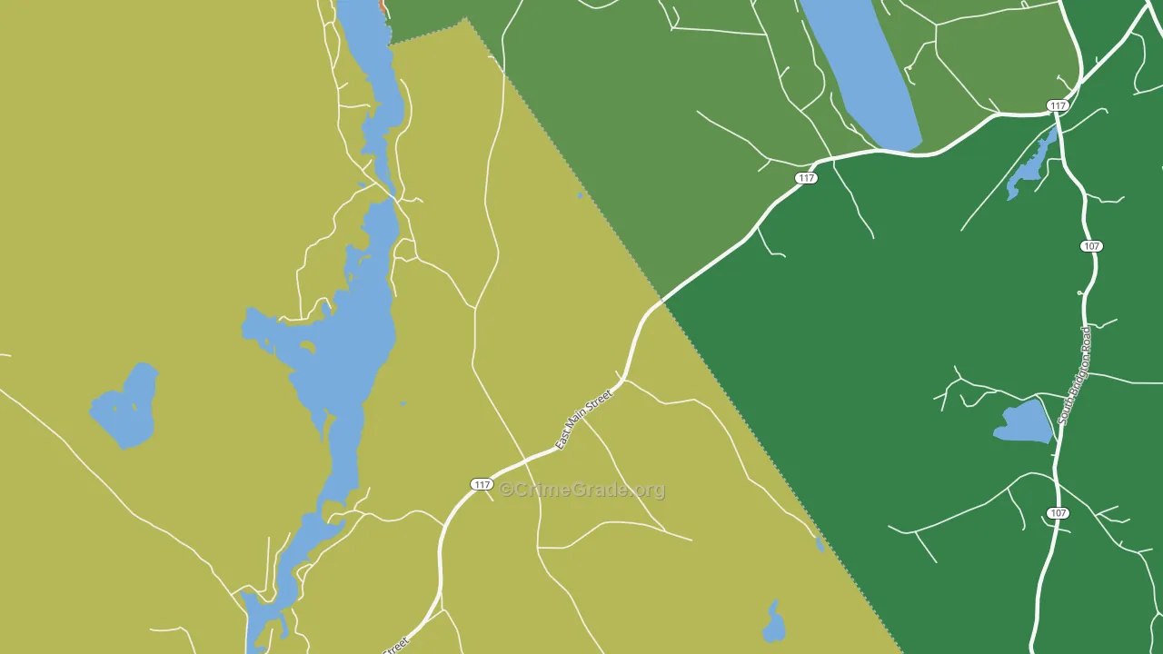 East Denmark, ME Map of Burglary Rates