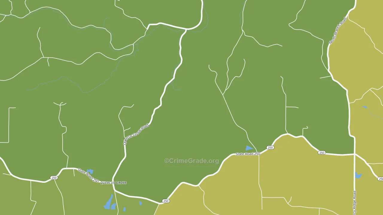 East Enterprise, IN Map of Burglary Rates