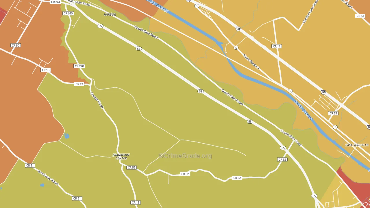 East Frankfort, NY Map of Burglary Rates