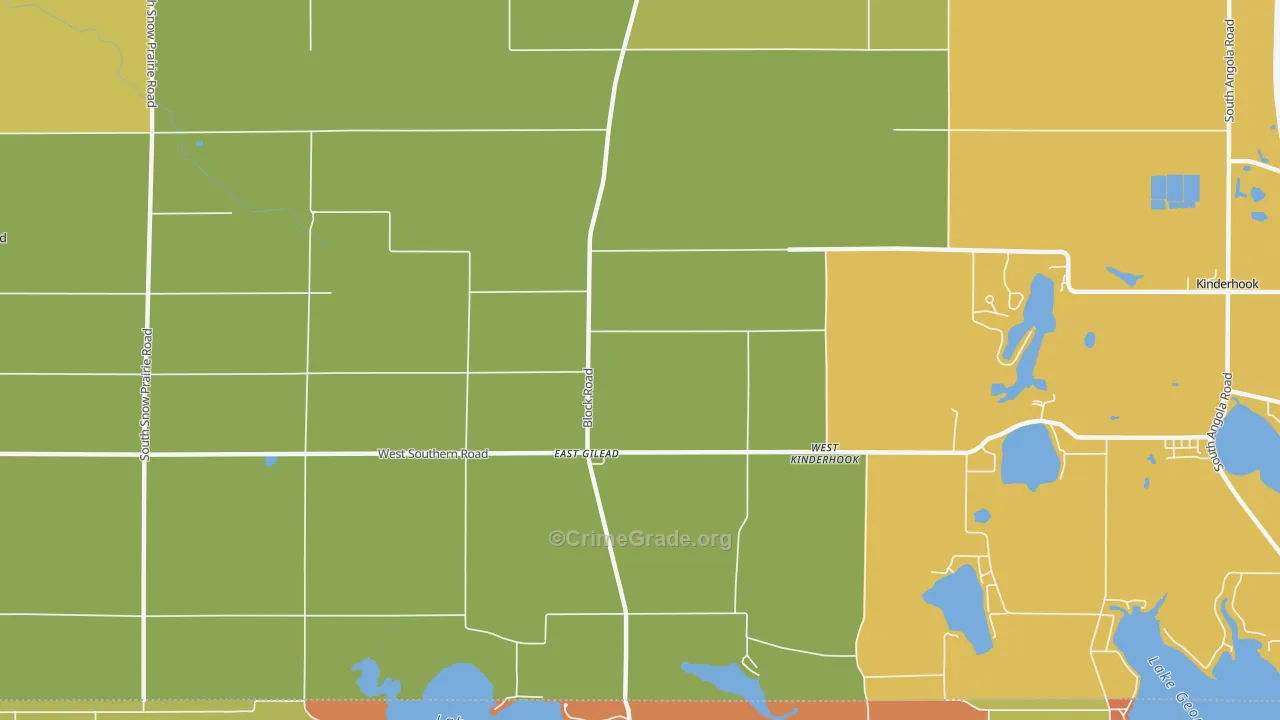 East Gilead, MI Map of Burglary Rates