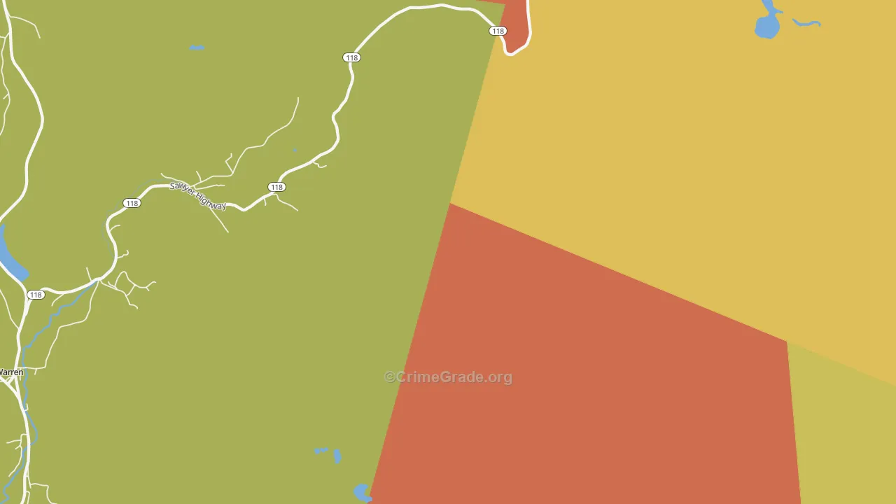 East Hebron, NH Map of Burglary Rates