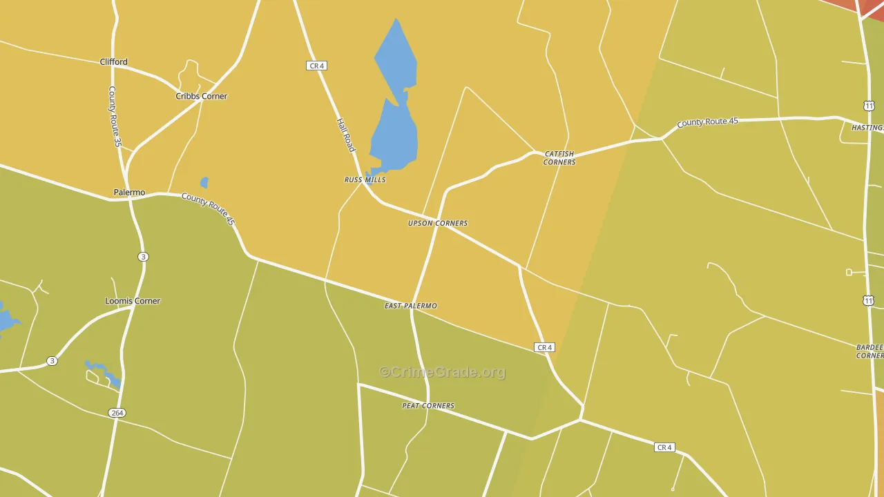 East Palermo, NY Map of Burglary Rates