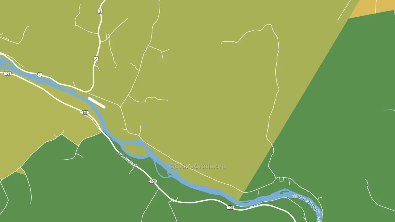 East Peru, ME Map of Burglary Rates