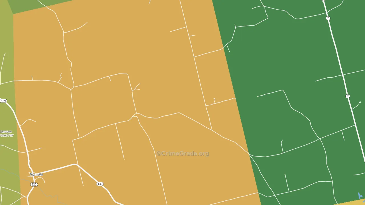 East Thorndike, ME Map of Burglary Rates