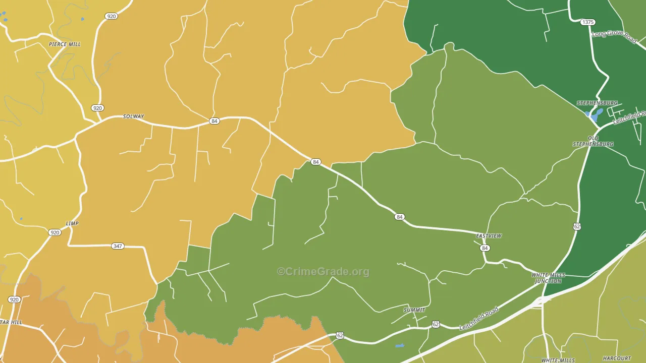 East View, KY Map of Burglary Rates
