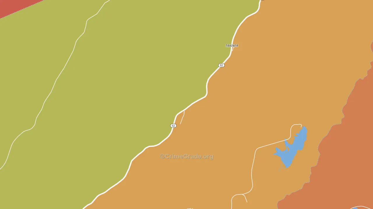 Eastern, WV Map of Burglary Rates