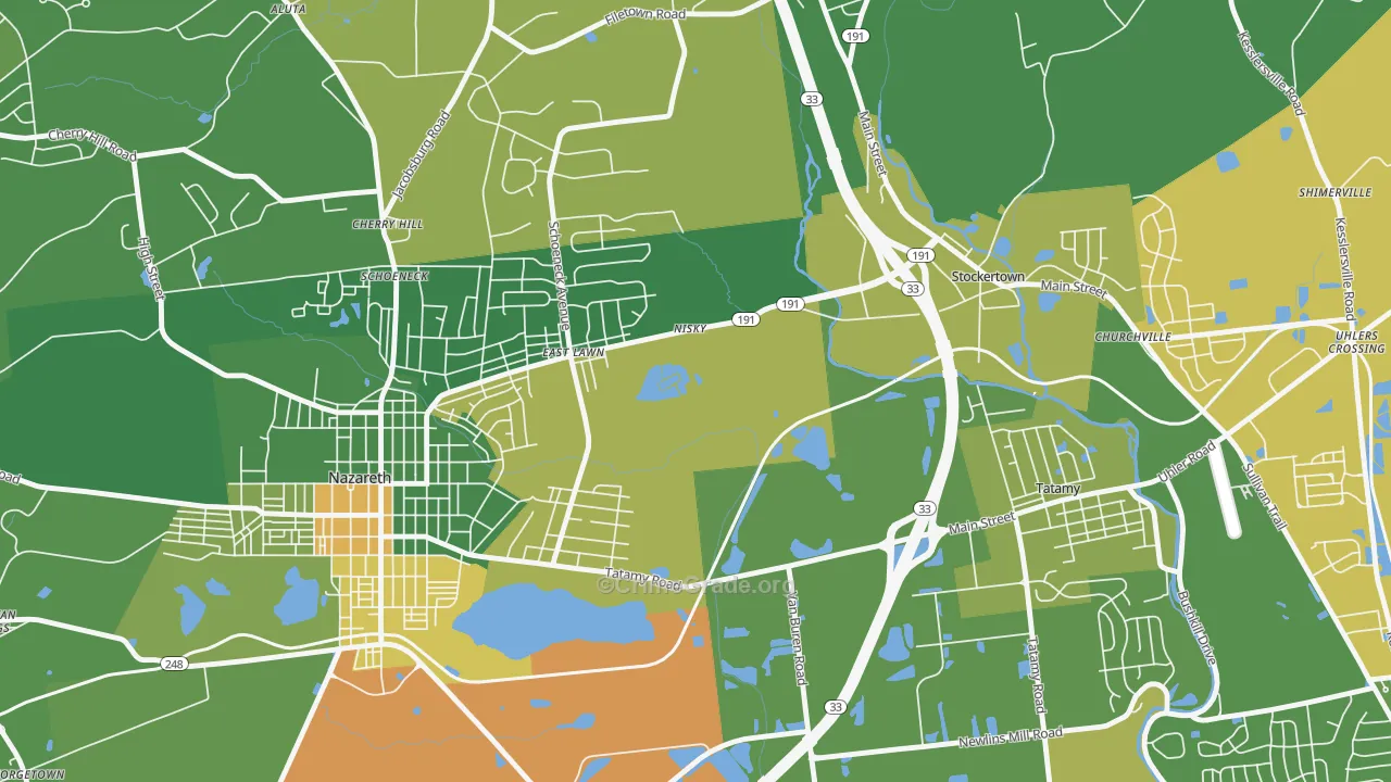 Eastlawn Gardens, PA Map of Burglary Rates
