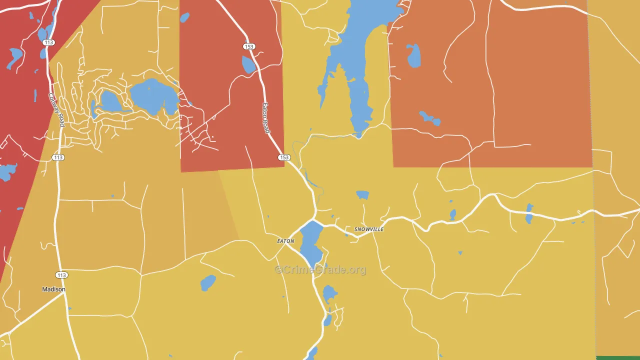 Eaton Center, NH Map of Burglary Rates