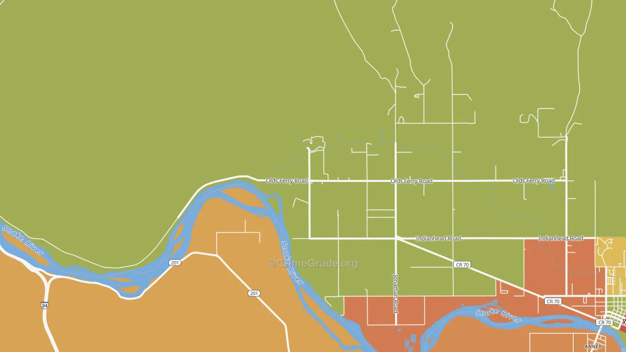 Eaton, ID Map of Burglary Rates