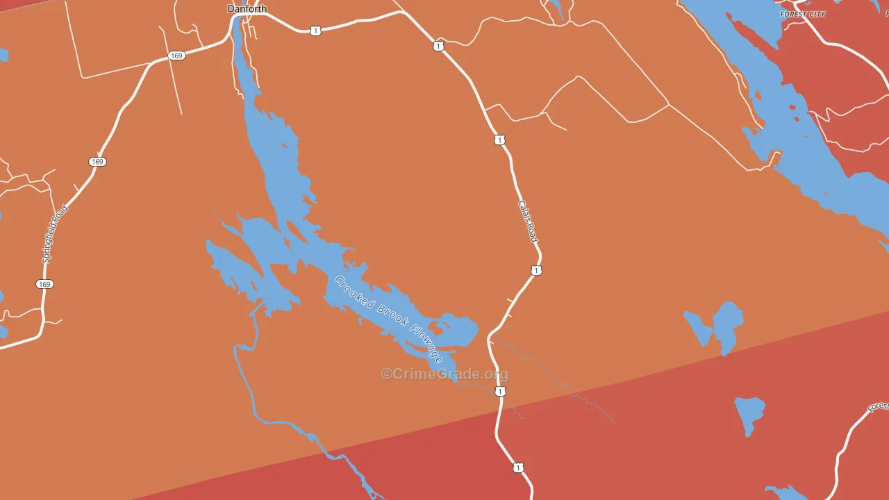 Eaton, ME Map of Burglary Rates