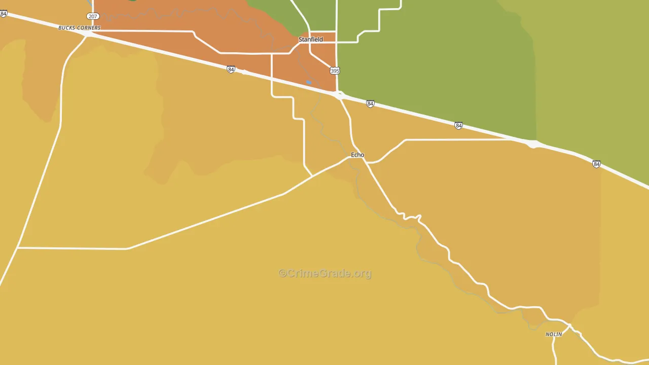 Echo, OR Map of Burglary Rates