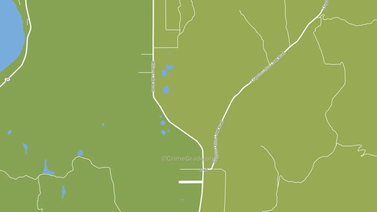 Echo, WA Map of Burglary Rates