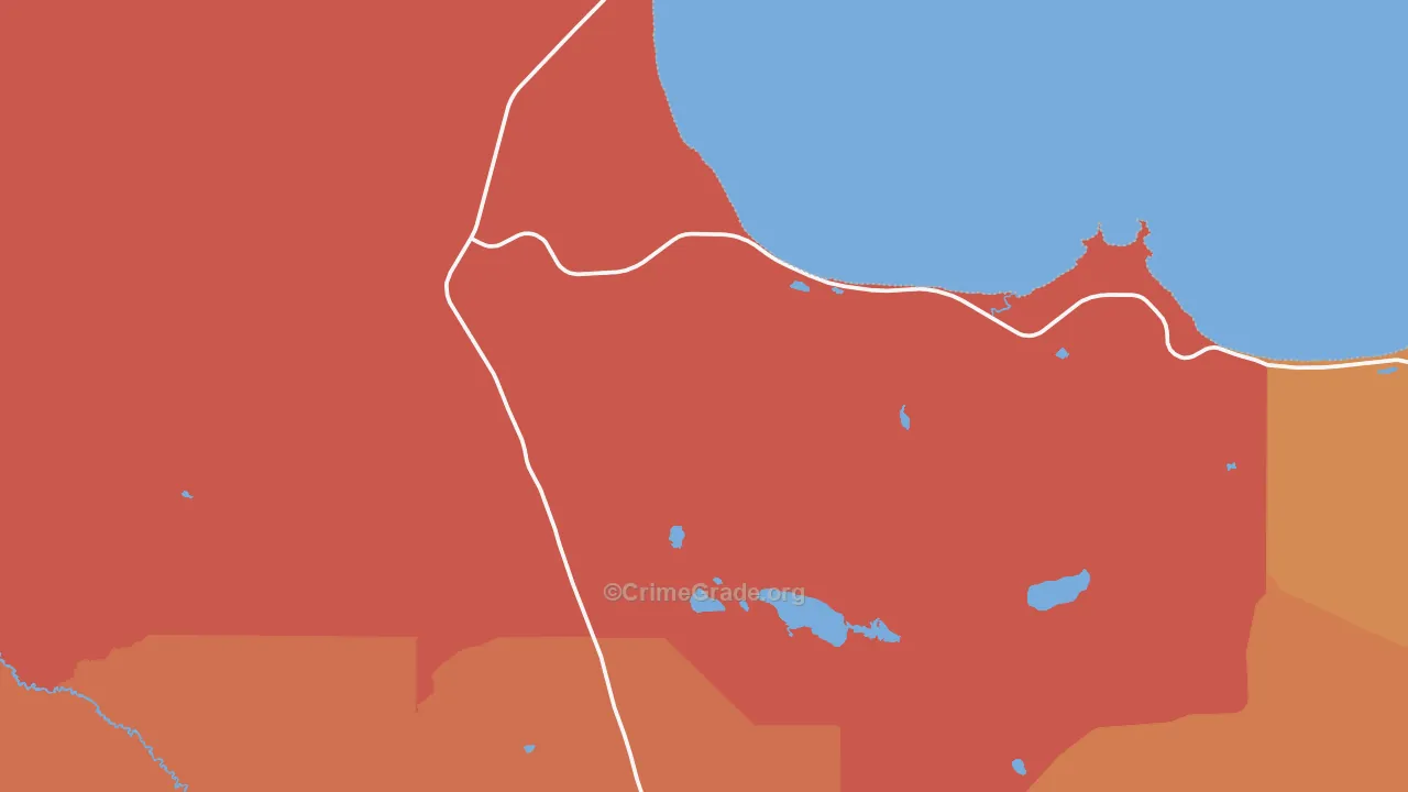 Eckerman, MI Map of Burglary Rates