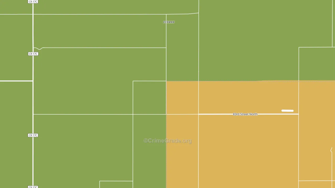 Eckman, ND Map of Burglary Rates