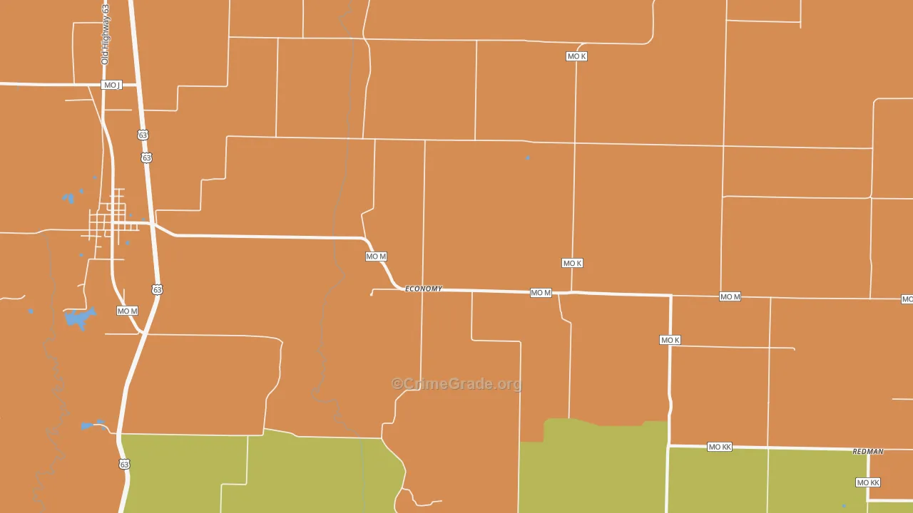 Economy, MO Map of Burglary Rates