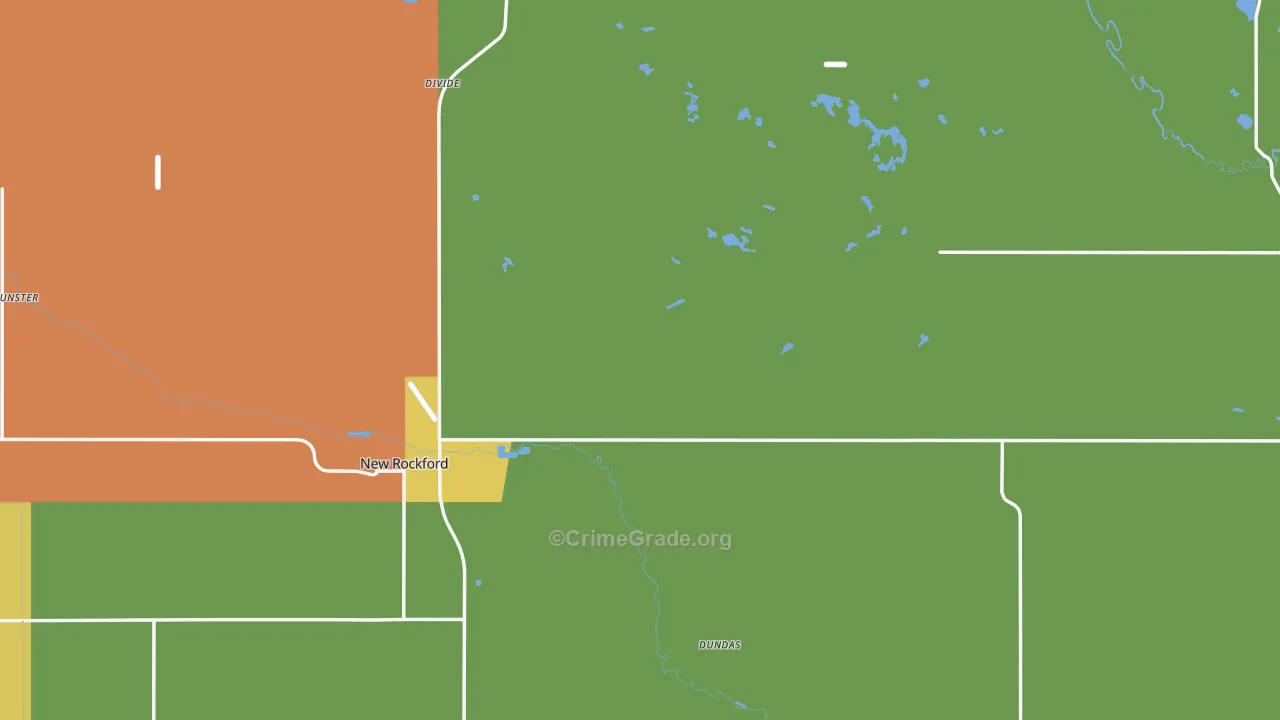 Eddy County, ND Map of Burglary Rates