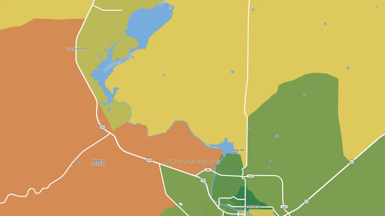 Eddy County, NM Map of Burglary Rates