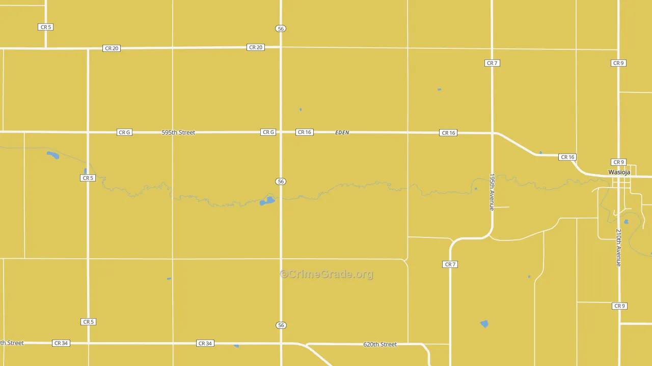 Eden, MN Map of Burglary Rates