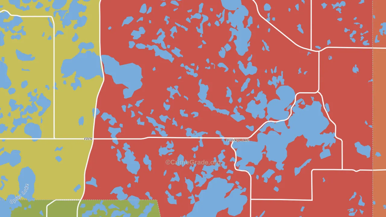 Eden, SD Map of Burglary Rates