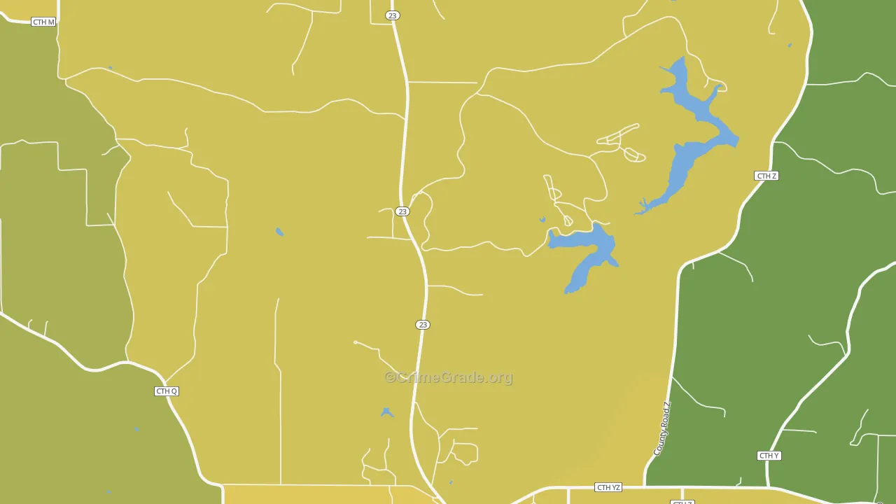 Edmund, WI Map of Burglary Rates