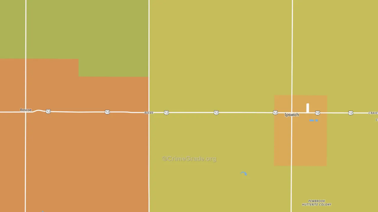 Edmunds County, SD Map of Burglary Rates