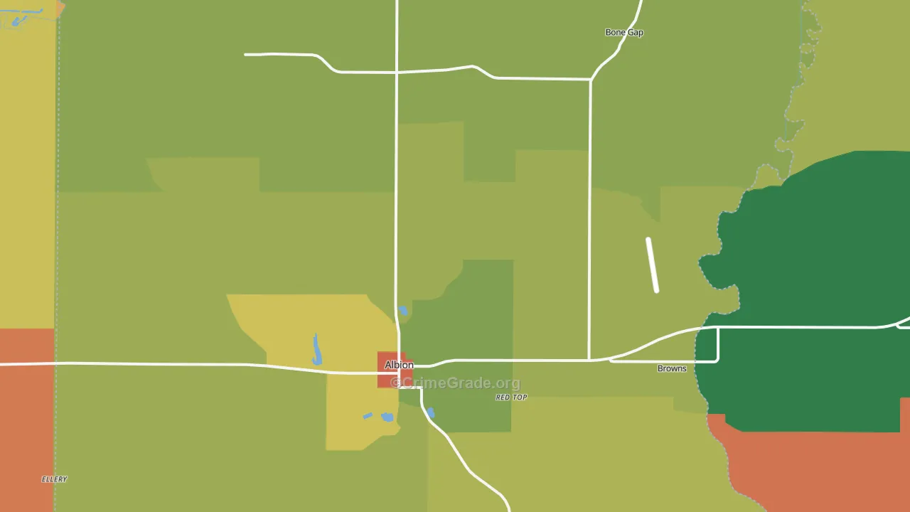 Edwards County, IL Map of Burglary Rates