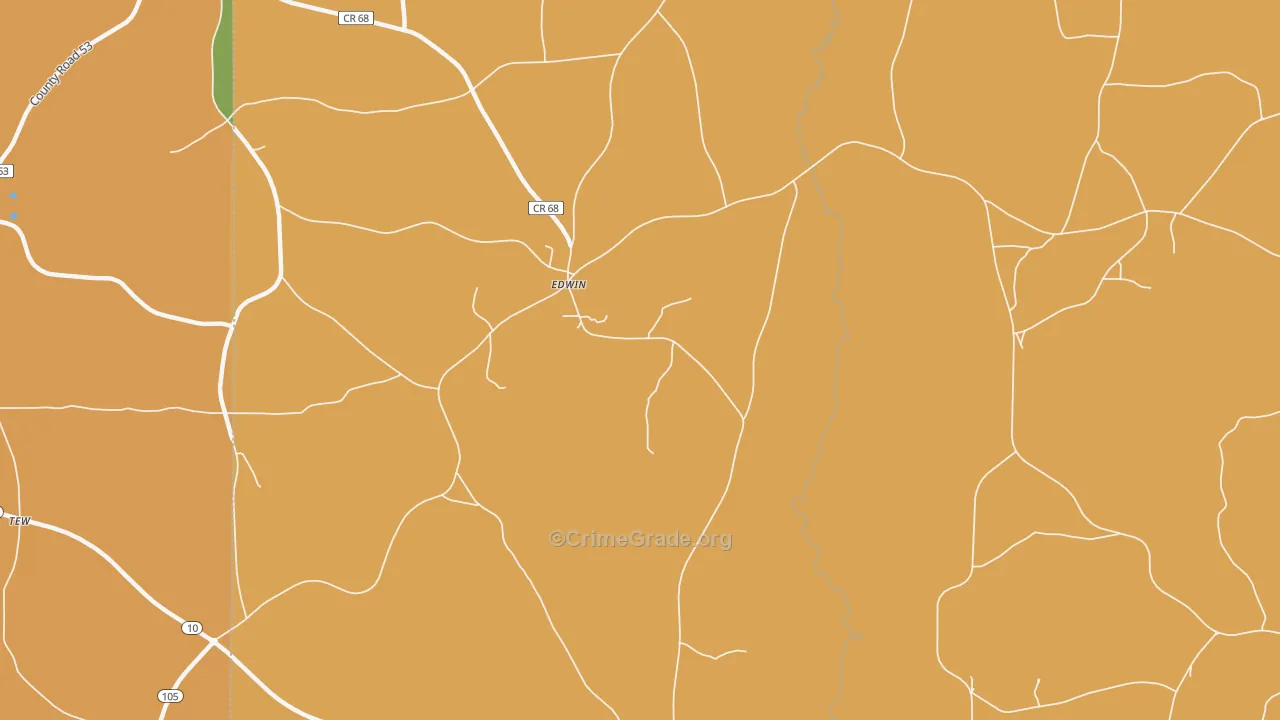 Edwin, AL Map of Burglary Rates