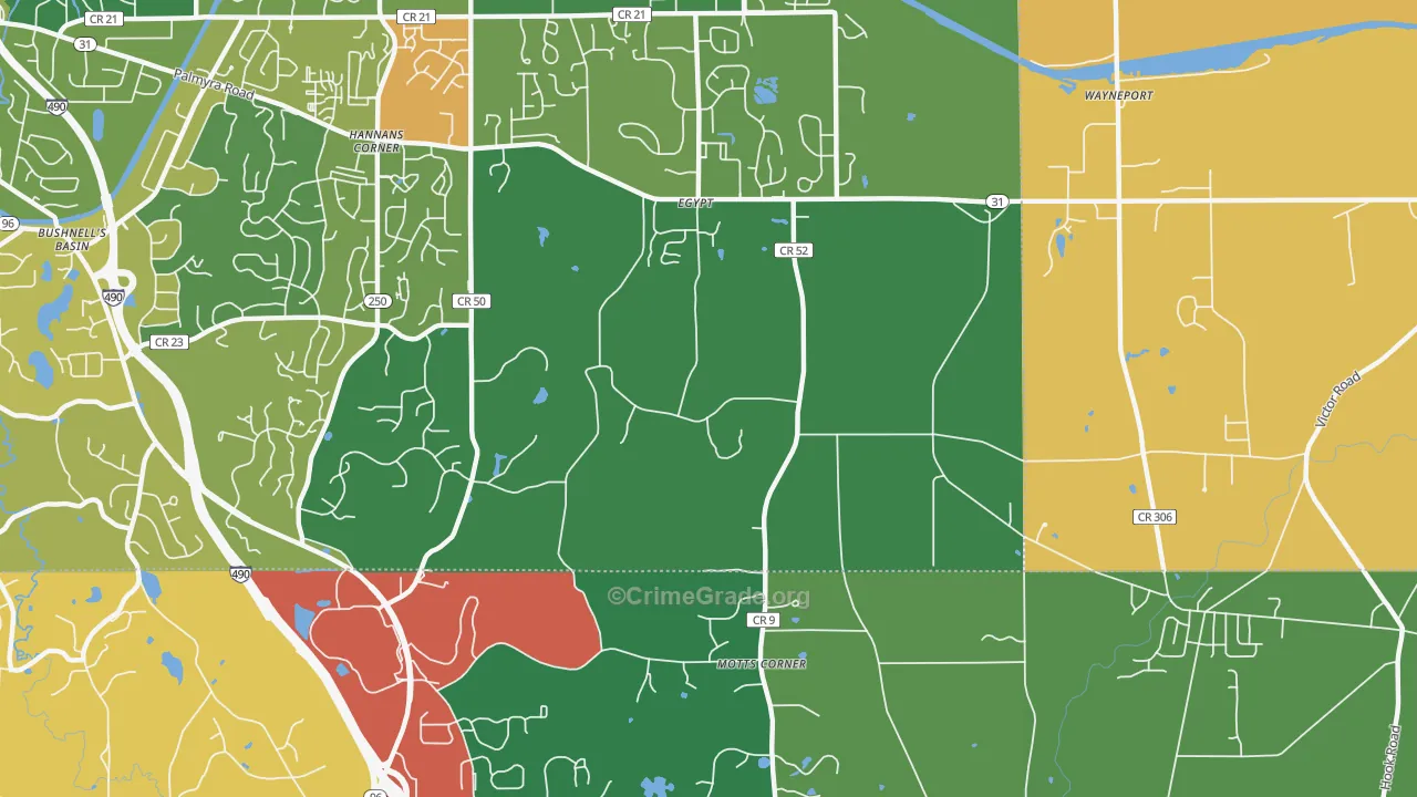 Egypt, NY Map of Burglary Rates