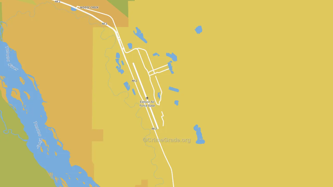 Eielson Afb, AK Map of Burglary Rates