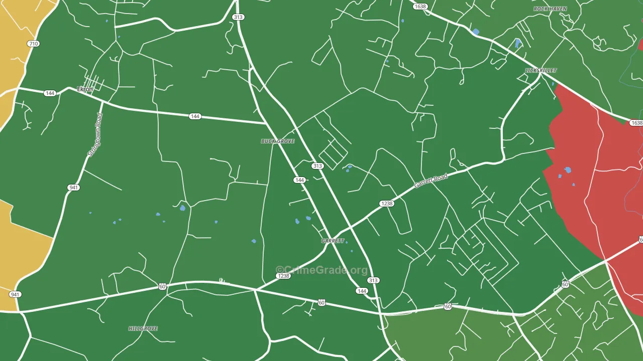 Ekron, KY Map of Burglary Rates