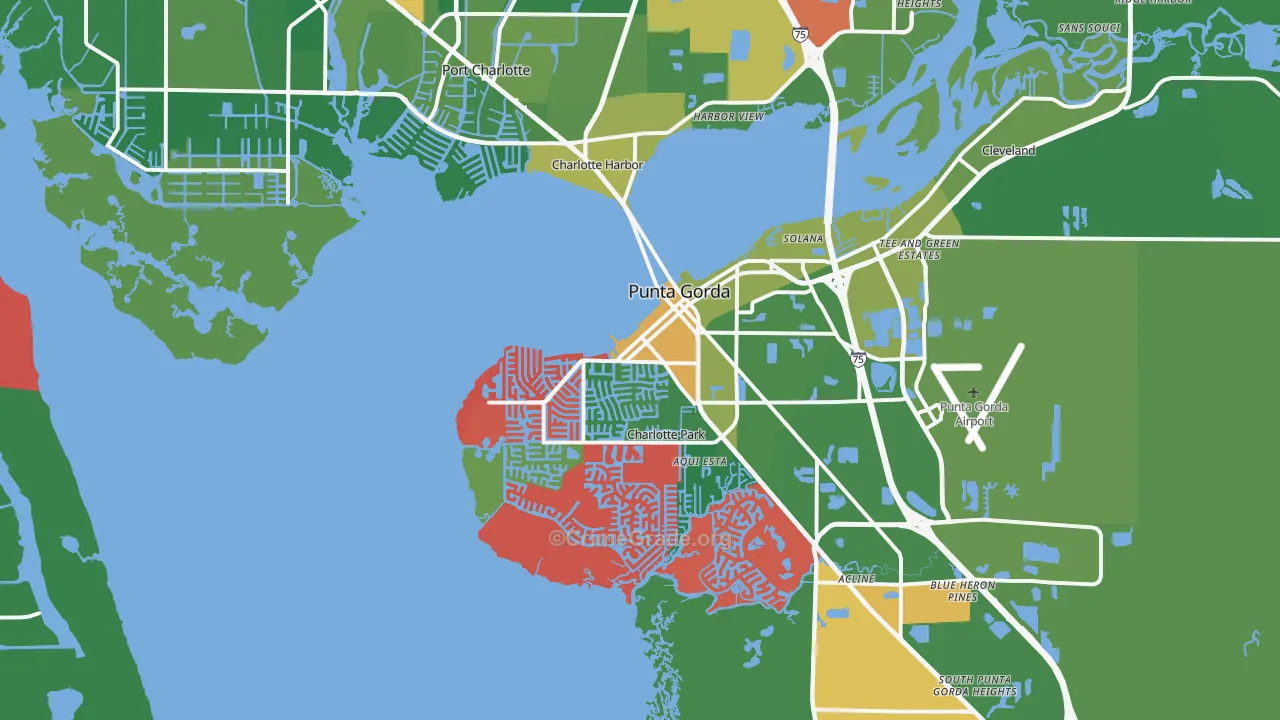 El Jobean, FL Map of Burglary Rates
