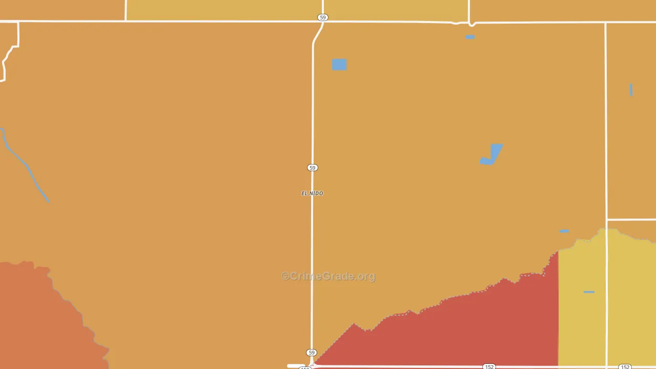 El Nido, CA Map of Burglary Rates