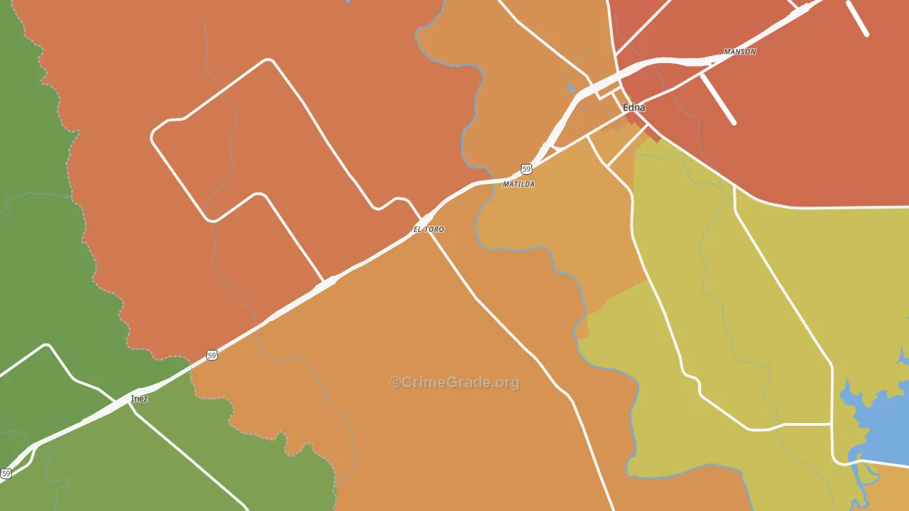 El Toro, TX Map of Burglary Rates