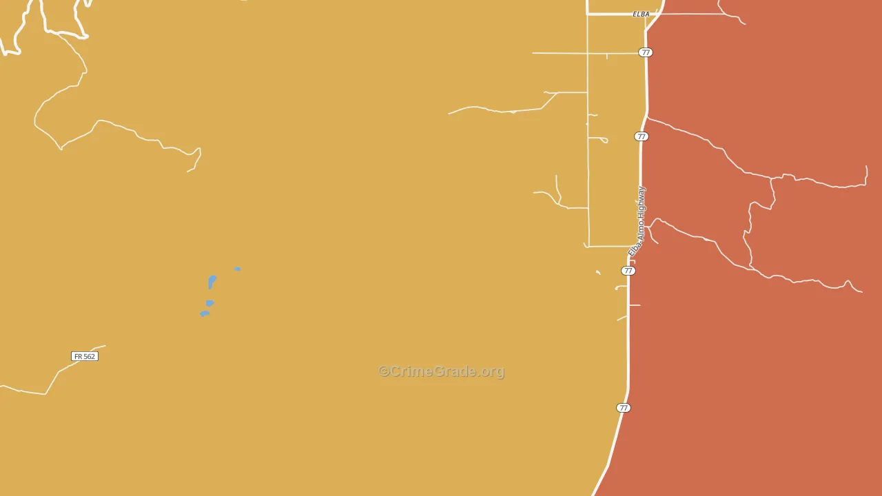 Elba, ID Map of Burglary Rates