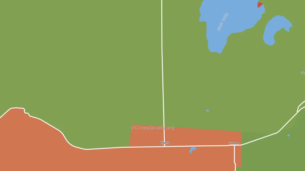 Elberta, UT Map of Burglary Rates
