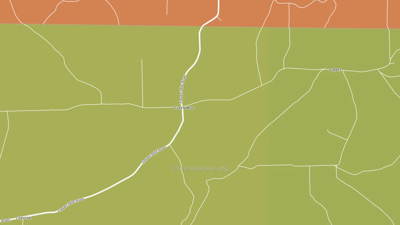 Eleven Mile, PA Map of Burglary Rates