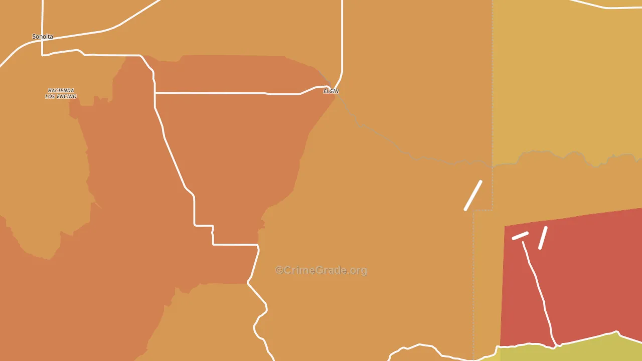 Elgin, AZ Map of Burglary Rates