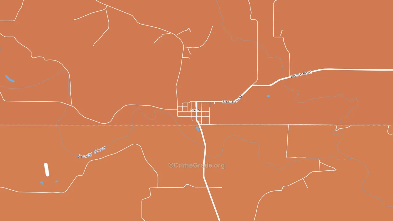 Elgin, KS Map of Burglary Rates