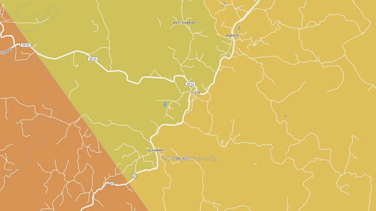 Elgin, TN Map of Burglary Rates