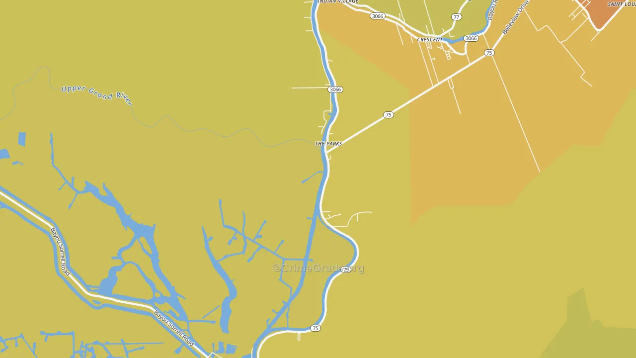 Eliza, LA Map of Burglary Rates