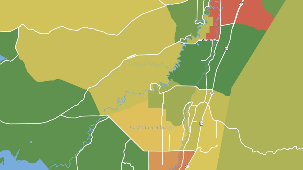 Elk Lake, OR Map of Burglary Rates